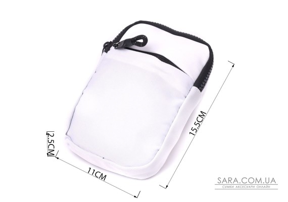 Стильна слінг сумка для подорожей із якісного текстилю Vintage 22867 Білий Стильна слінг сумка для подорожей із якісного текстилю Vintage 22867 Білий