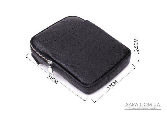 Зручна вертикальна сумка для чоловіків з натуральної шкіри Vintage 22862 Чорний Зручна вертикальна сумка для чоловіків з натуральної шкіри Vintage 22862 Чорний