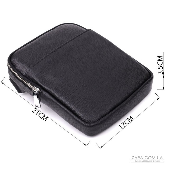 Удобная вертикальная сумка для мужчин из натуральной кожи Vintage 22862 Черный Удобная вертикальная сумка для мужчин из натуральной кожи Vintage 22862 Черный