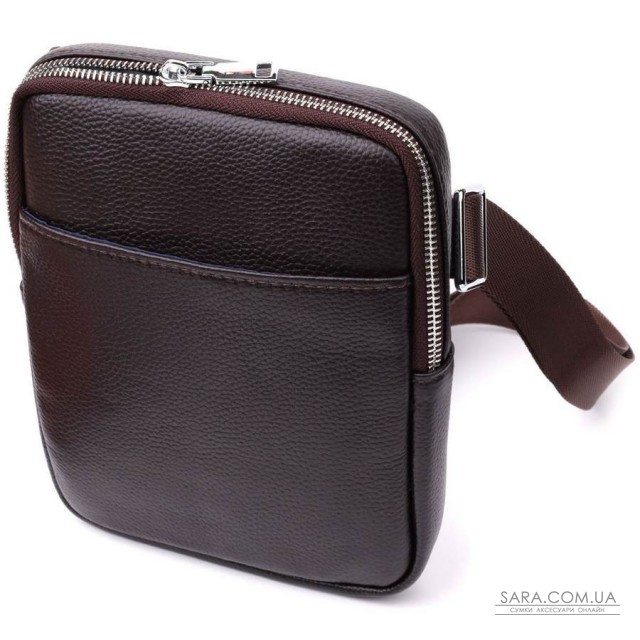 Мужская вертикальная сумка из натуральной кожи Vintage 22863 Коричневый Мужская вертикальная сумка из натуральной кожи Vintage 22863 Коричневый