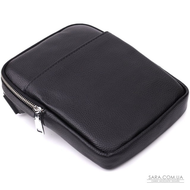 Удобная вертикальная сумка для мужчин из натуральной кожи Vintage 22862 Черный Удобная вертикальная сумка для мужчин из натуральной кожи Vintage 22862 Черный