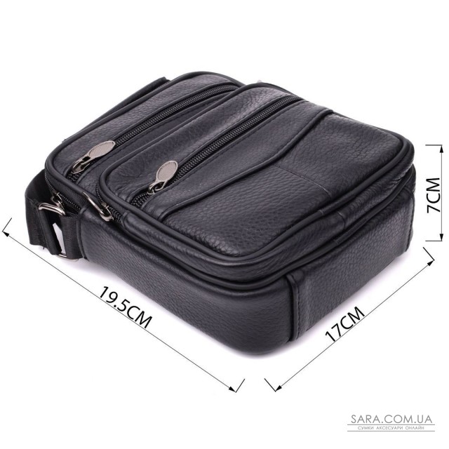 Практичная вертикальная сумка с ручкой для мужчин из натуральной кожи Vintage 22864 Черный Практичная вертикальная сумка с ручкой для мужчин из натуральной кожи Vintage 22864 Черный