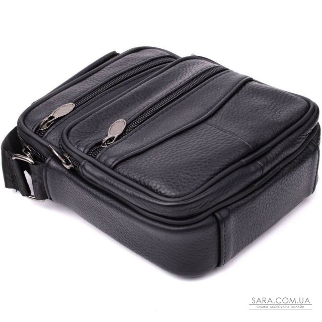 Практичная вертикальная сумка с ручкой для мужчин из натуральной кожи Vintage 22864 Черный Практичная вертикальная сумка с ручкой для мужчин из натуральной кожи Vintage 22864 Черный