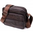 Горизонтальная удобная сумка с ручкой для мужчин из натуральной кожи Vintage 22940 Коричневый