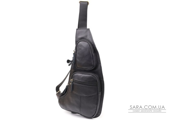 Сумка для чоловіків з великою кількістю кишень із натуральної шкіри Vintage 22957 Чорний Сумка для чоловіків з великою кількістю кишень із натуральної шкіри Vintage 22957 Чорний