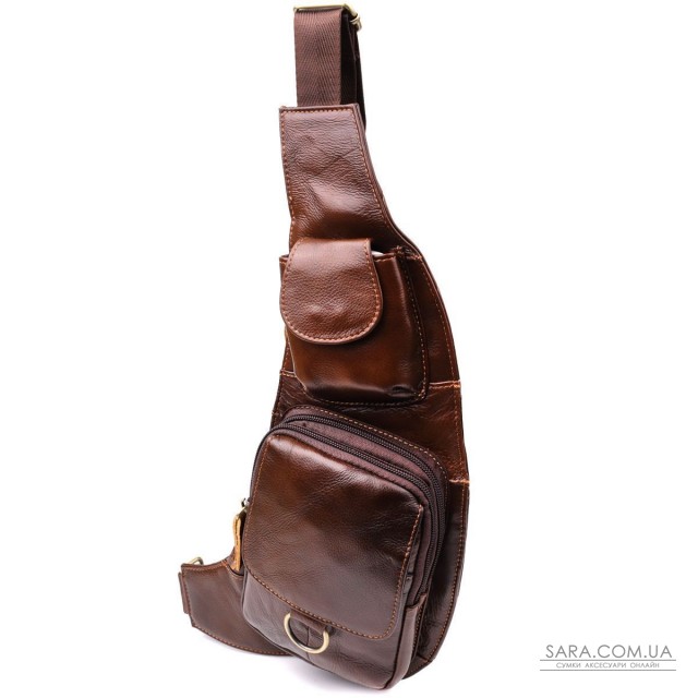 Мужская сумка через плечо из натуральной кожи Vintage 22959 Коричневый Мужская сумка через плечо из натуральной кожи Vintage 22959 Коричневый
