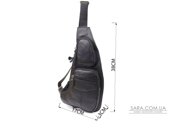 Сумка для чоловіків з великою кількістю кишень із натуральної шкіри Vintage 22957 Чорний Сумка для чоловіків з великою кількістю кишень із натуральної шкіри Vintage 22957 Чорний