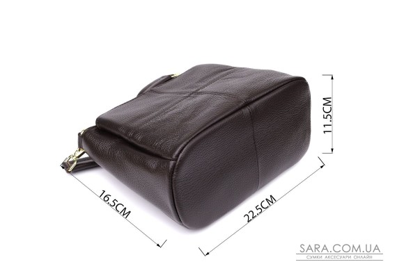 Жіноча сумка з натуральної шкіри зі зручною внутрішньою організацією Vintage 22979 Коричневий