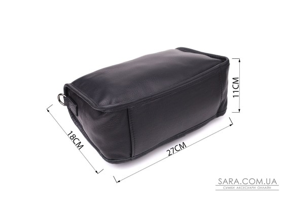 Сумка на плече з натуральної шкіри Vintage 23001 Чорний Сумка на плече з натуральної шкіри Vintage 23001 Чорний