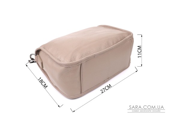 Жіноча сумка на плече з натуральної шкіри Vintage 23002 Темно-сірий