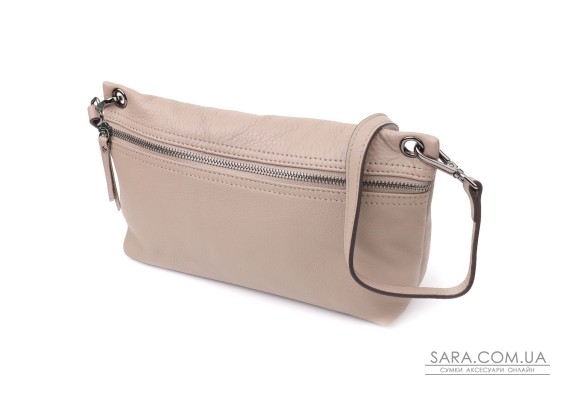 Сумка на плече з натуральної шкіри Vintage 23005 Сірий