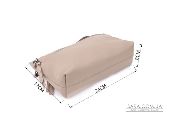 Сумка на плече з натуральної шкіри Vintage 23005 Сірий