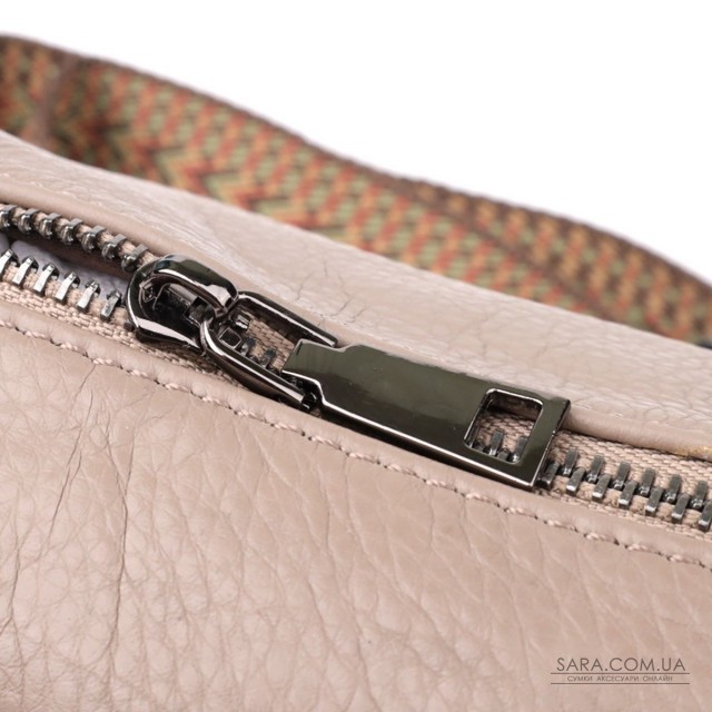 Жіноча сумка на плече з натуральної шкіри Vintage 23002 Темно-сірий Жіноча сумка на плече з натуральної шкіри Vintage 23002 Темно-сірий