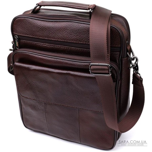 Мужская сумка с ручкой для переноса в руке из натуральной кожи Vintage 23024 Коричневый Мужская сумка с ручкой для переноса в руке из натуральной кожи Vintage 23024 Коричневый