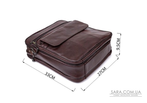 Чоловіча сумка з ручкою для перенесення в руці з натуральної шкіри Vintage 23024 Коричневий Чоловіча сумка з ручкою для перенесення в руці з натуральної шкіри Vintage 23024 Коричневий