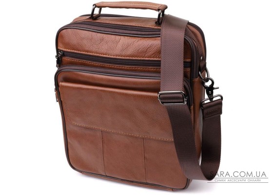 Чоловіча сумка з ручкою для перенесення в руці з натуральної шкіри Vintage 23025 Світло-коричневий Чоловіча сумка з ручкою для перенесення в руці з натуральної шкіри Vintage 23025 Світло-коричневий