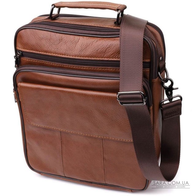 Мужская сумка с ручкой для переноса в руке из натуральной кожи Vintage 23025 Светло-коричневый Мужская сумка с ручкой для переноса в руке из натуральной кожи Vintage 23025 Светло-коричневый