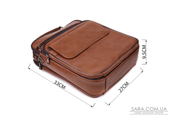 Чоловіча сумка з ручкою для перенесення в руці з натуральної шкіри Vintage 23025 Світло-коричневий Чоловіча сумка з ручкою для перенесення в руці з натуральної шкіри Vintage 23025 Світло-коричневий