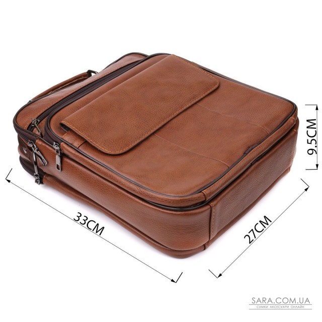 Мужская сумка с ручкой для переноса в руке из натуральной кожи Vintage 23025 Светло-коричневый Мужская сумка с ручкой для переноса в руке из натуральной кожи Vintage 23025 Светло-коричневый