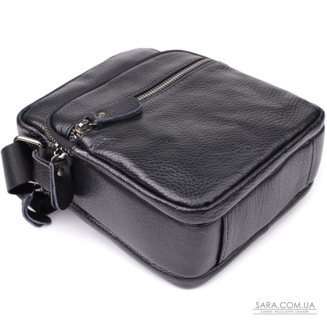 Мужская сумка на плечо из натуральной кожи Vintage 23020 Черный Мужская сумка на плечо из натуральной кожи Vintage 23020 Черный