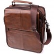 Сумка для мужчин с ручкой для переноса в руке из натуральной кожи Vintage 23028 Коричневый
