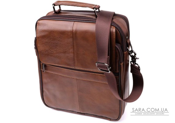Сумка для чоловіків з ручкою для перенесення в руці з натуральної шкіри Vintage 23028 Коричневий Сумка для чоловіків з ручкою для перенесення в руці з натуральної шкіри Vintage 23028 Коричневий