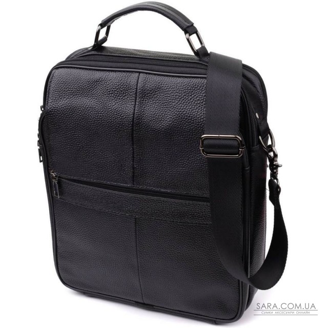 Мужская сумка с ручкой для переноса в руке из натуральной кожи Vintage 23026 Черный Мужская сумка с ручкой для переноса в руке из натуральной кожи Vintage 23026 Черный