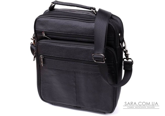 Сумка чоловіча з ручкою для перенесення в руці з натуральної шкіри Vintage 23029 Чорний Сумка чоловіча з ручкою для перенесення в руці з натуральної шкіри Vintage 23029 Чорний