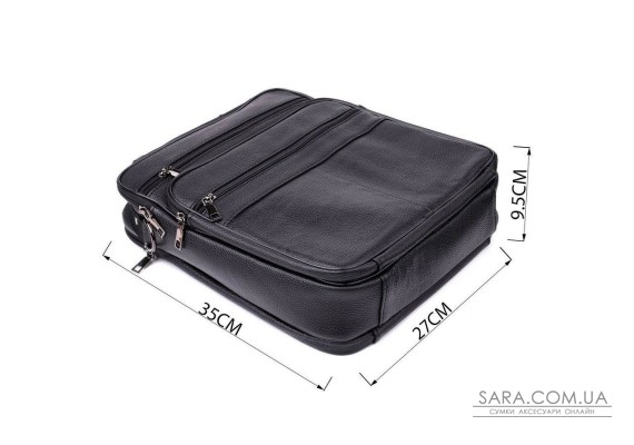 Сумка чоловіча з ручкою для перенесення в руці з натуральної шкіри Vintage 23029 Чорний Сумка чоловіча з ручкою для перенесення в руці з натуральної шкіри Vintage 23029 Чорний