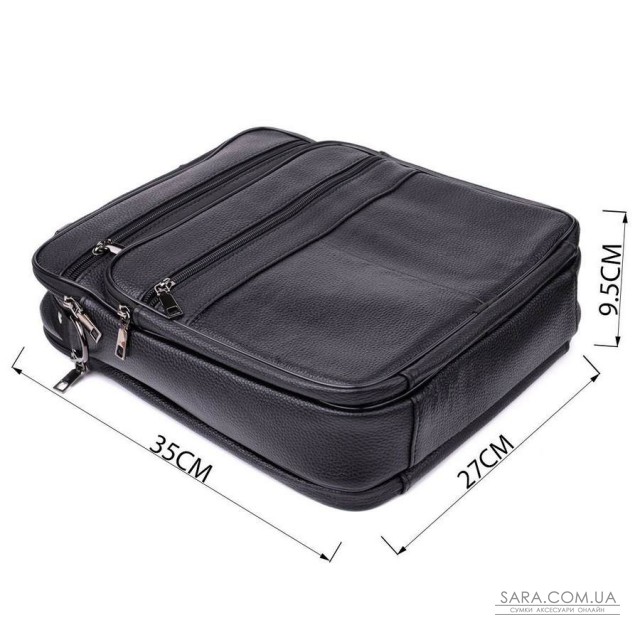 Сумка мужская с ручкой для переноса в руке из натуральной кожи Vintage 23029 Черный Сумка мужская с ручкой для переноса в руке из натуральной кожи Vintage 23029 Черный