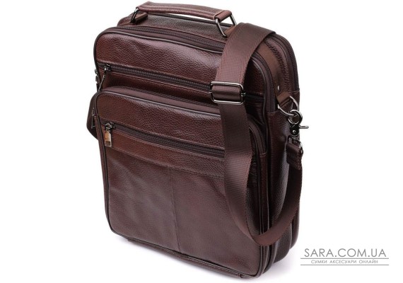 Сумка чоловіча з ручкою для перенесення в руці з натуральної шкіри Vintage 23030 Коричневий Сумка чоловіча з ручкою для перенесення в руці з натуральної шкіри Vintage 23030 Коричневий