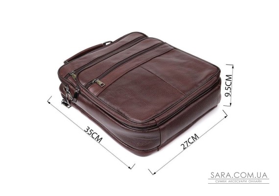 Сумка чоловіча з ручкою для перенесення в руці з натуральної шкіри Vintage 23030 Коричневий Сумка чоловіча з ручкою для перенесення в руці з натуральної шкіри Vintage 23030 Коричневий