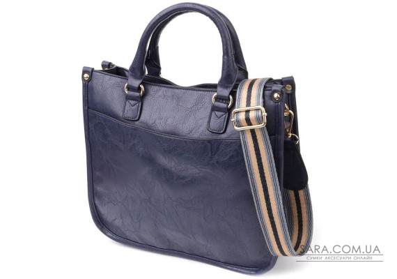 Ділова жіноча сумка з екошкіри Vintage sale_15132 Синій