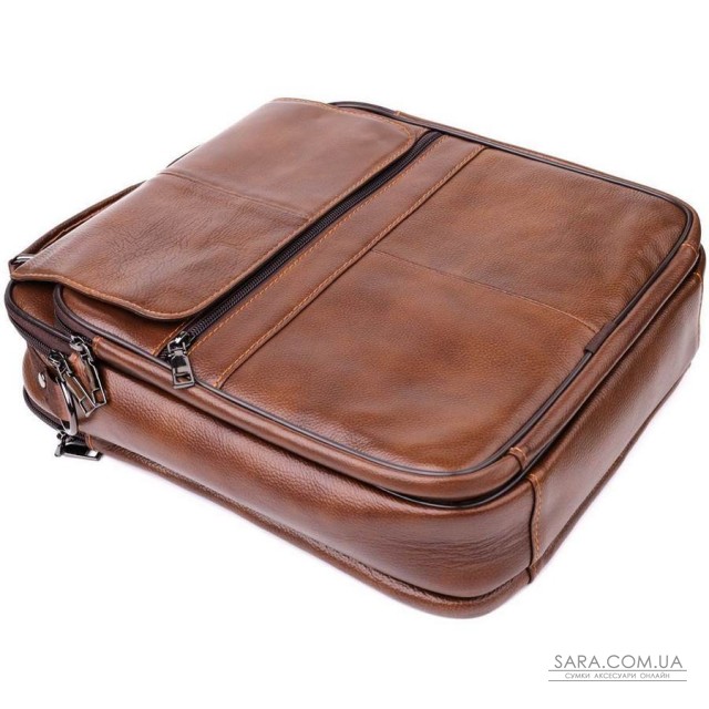 Сумка для мужчин с ручкой для переноса в руке из натуральной кожи Vintage 23028 Коричневый Сумка для мужчин с ручкой для переноса в руке из натуральной кожи Vintage 23028 Коричневый