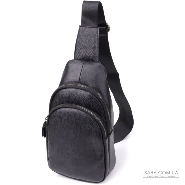 Мужская сумка через плечо из натуральной кожи Vintage 23032 Черный Мужская сумка через плечо из натуральной кожи Vintage 23032 Черный