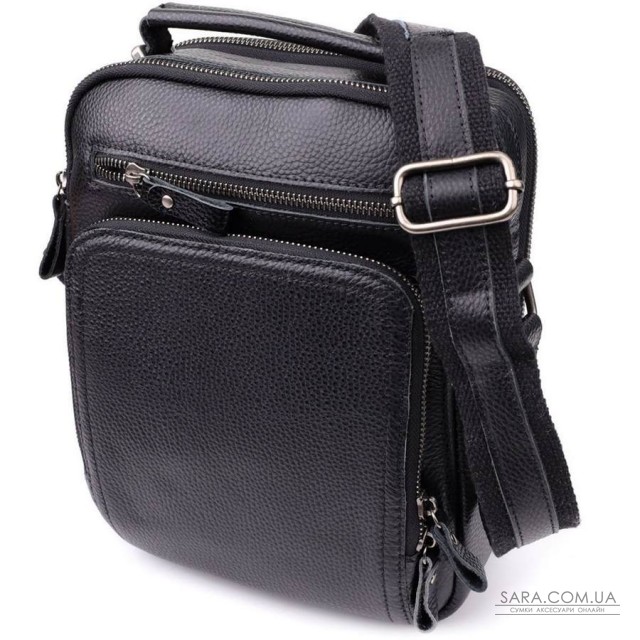 Деловая мужская сумка с ручкой для переноса в руке из натуральной кожи Vintage 23034 Черный Деловая мужская сумка с ручкой для переноса в руке из натуральной кожи Vintage 23034 Черный