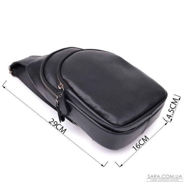 Мужская сумка через плечо из натуральной кожи Vintage 23032 Черный Мужская сумка через плечо из натуральной кожи Vintage 23032 Черный