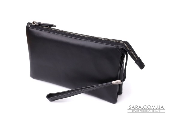 Чоловічий клатч із натуральної шкіри Vintage 23035 Чорний Чоловічий клатч із натуральної шкіри Vintage 23035 Чорний