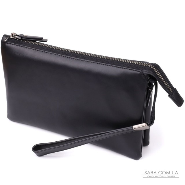 Мужской клатч из натуральной кожи Vintage 23035 Черный Мужской клатч из натуральной кожи Vintage 23035 Черный