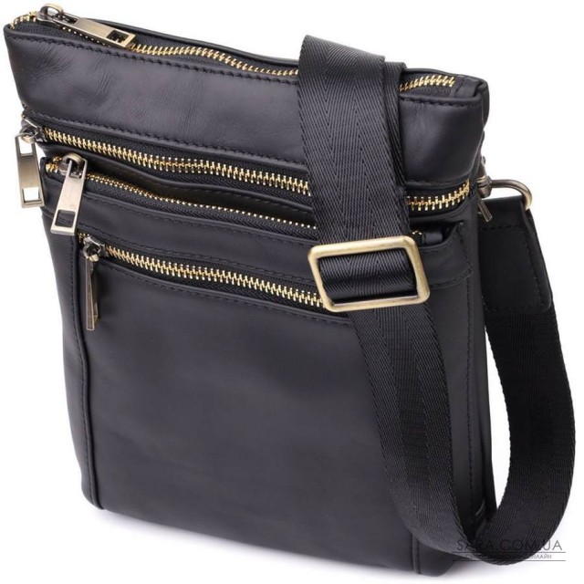 Повседневная мужская сумка из натуральной кожи Vintage 23037 Черный Повседневная мужская сумка из натуральной кожи Vintage 23037 Черный