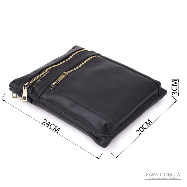 Повседневная мужская сумка из натуральной кожи Vintage 23037 Черный Повседневная мужская сумка из натуральной кожи Vintage 23037 Черный