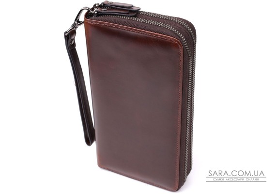 Чоловічий клатч із натуральної шкіри Vintage 23064 Коричневий Чоловічий клатч із натуральної шкіри Vintage 23064 Коричневий