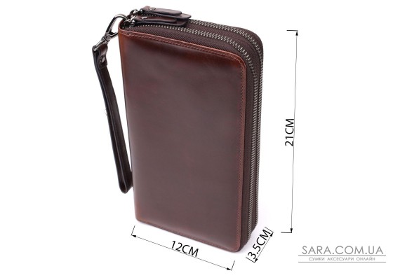 Чоловічий клатч із натуральної шкіри Vintage 23064 Коричневий Чоловічий клатч із натуральної шкіри Vintage 23064 Коричневий