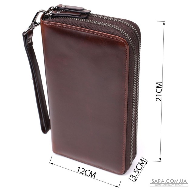 Мужской клатч из натуральной кожи Vintage 23064 Коричневый Мужской клатч из натуральной кожи Vintage 23064 Коричневый