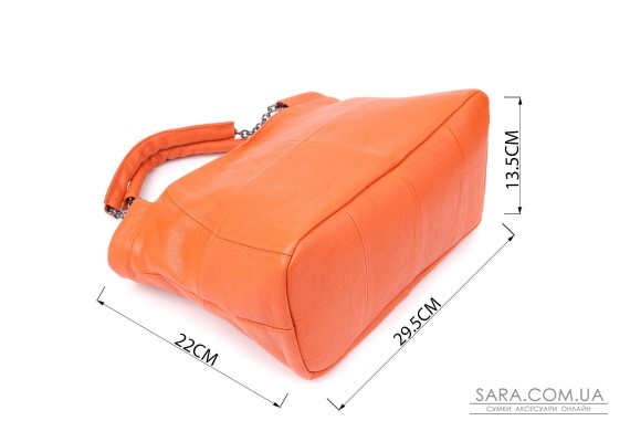 Сумка для жінок з натуральної шкіри Vintage 22990 Помаранчевий