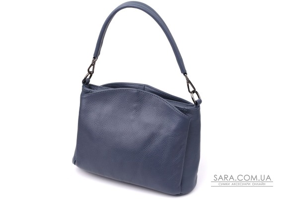 Сумка на плече з натуральної шкіри Vintage 23009 Синій