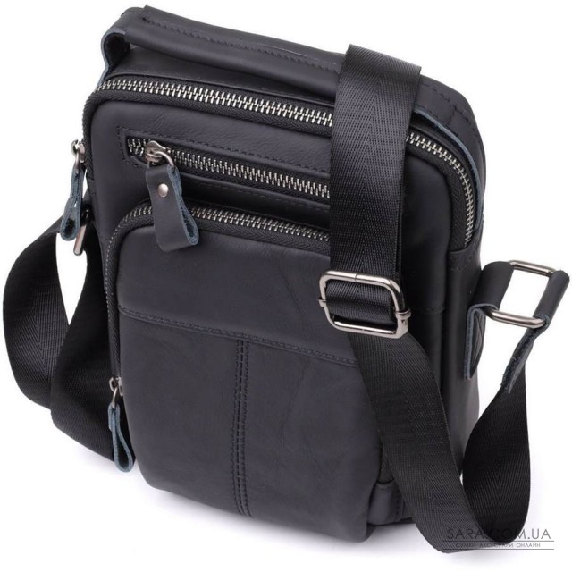 Деловая мужская сумка из натуральной кожи Vintage 23036 Черный Деловая мужская сумка из натуральной кожи Vintage 23036 Черный