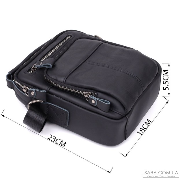 Деловая мужская сумка из натуральной кожи Vintage 23036 Черный Деловая мужская сумка из натуральной кожи Vintage 23036 Черный