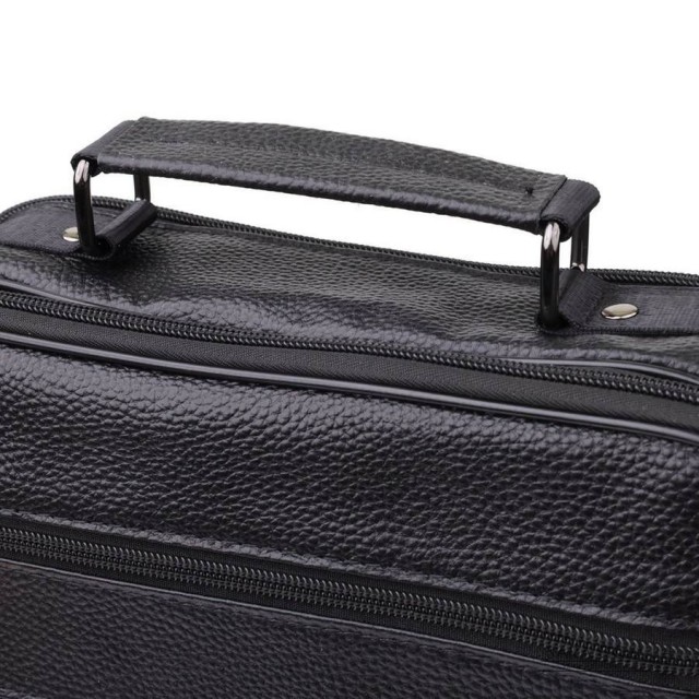 Вместительная мужская сумка с ручкой для переноса в руке из натуральной кожи Vintage 23023 Черный Вместительная мужская сумка с ручкой для переноса в руке из натуральной кожи Vintage 23023 Черный