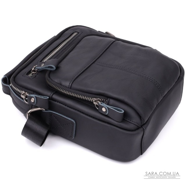 Деловая мужская сумка из натуральной кожи Vintage 23036 Черный Деловая мужская сумка из натуральной кожи Vintage 23036 Черный